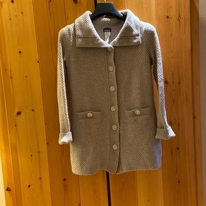 Patagonia women’s merino wool button up cardigan taupe
